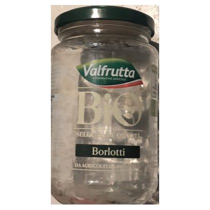 Valfrutta органическая фасоль борлотти в стеклянной банке, 360 г