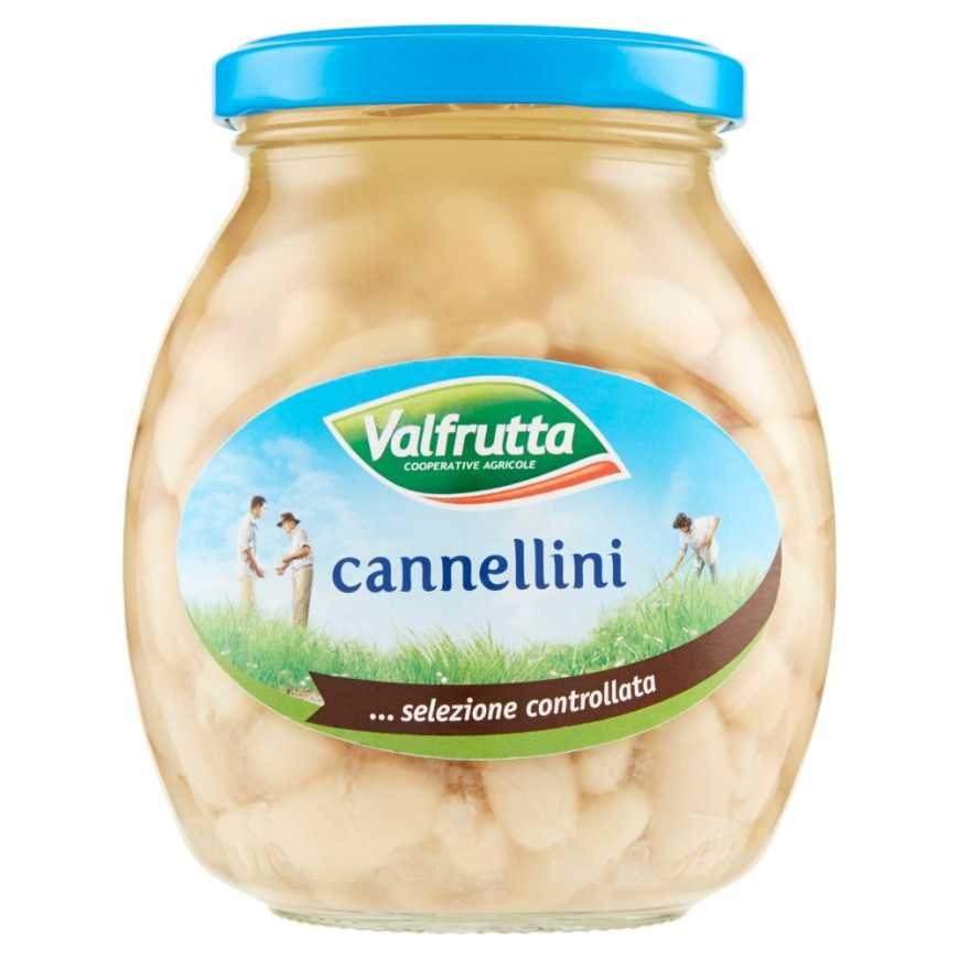 Valfrutta Cannellini beans in glass, 360 g