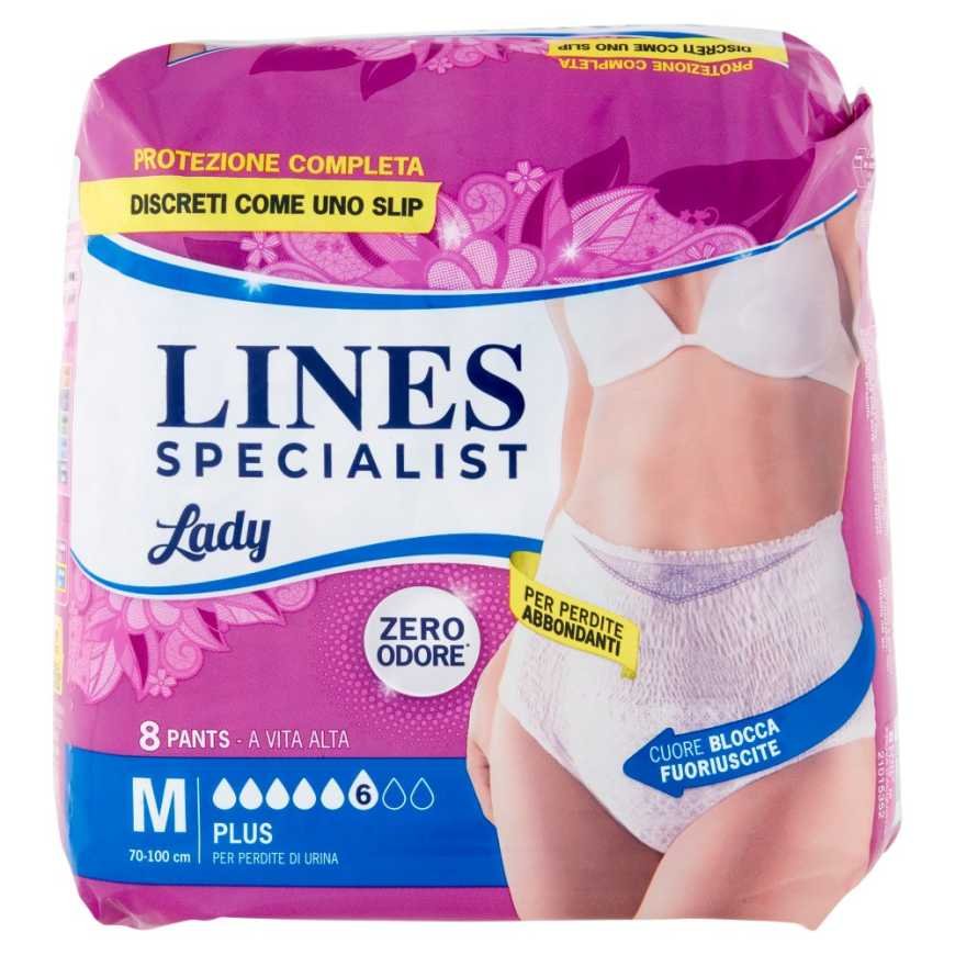 Lines Specialist Pants Plus Lady Medium absorbent pants, 8 pcs