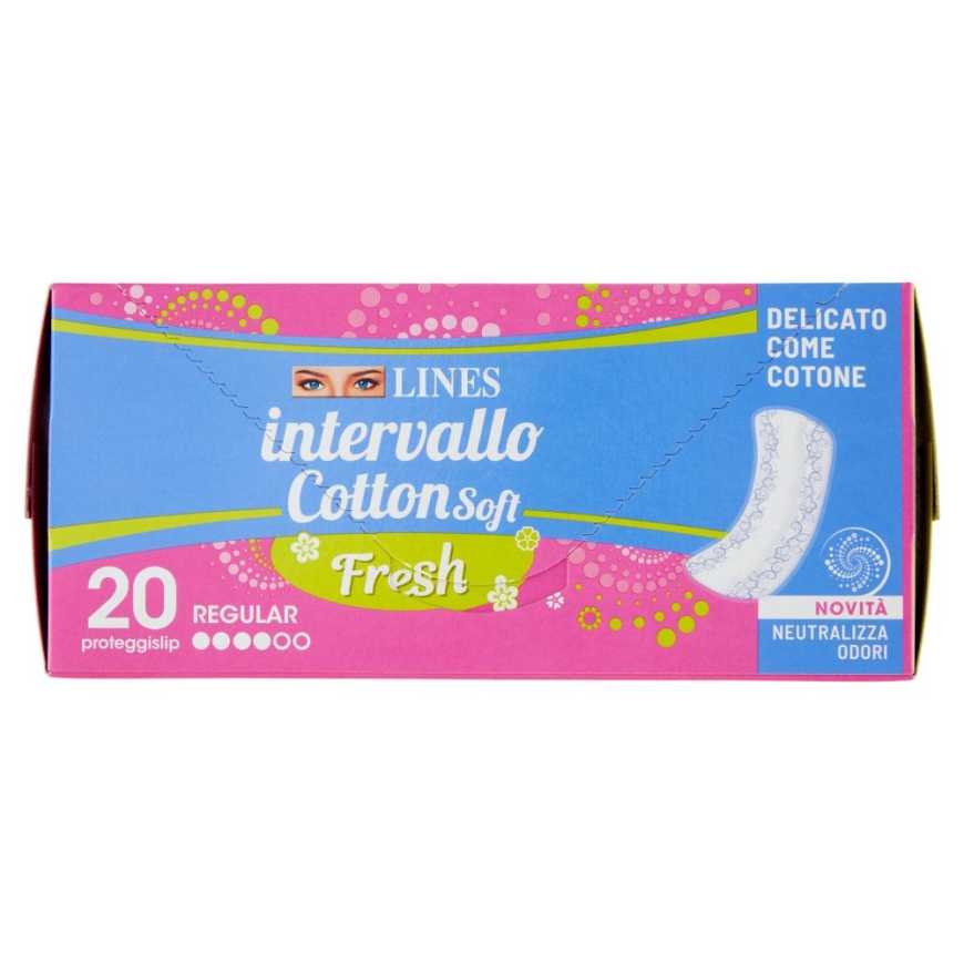 Lines Intervallo Fresh ежедневные прокладки расправленные, 20 шт