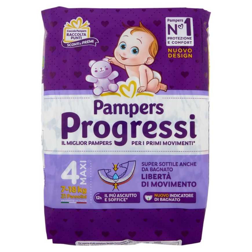 Pampers Progressi Maxi размер 4, 8–18 кг, 22 шт.