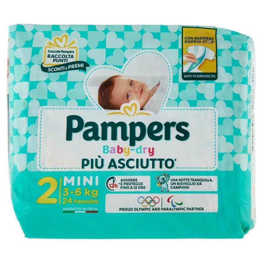 Pampers Baby Dry Mini размер 2, 3–6 кг
