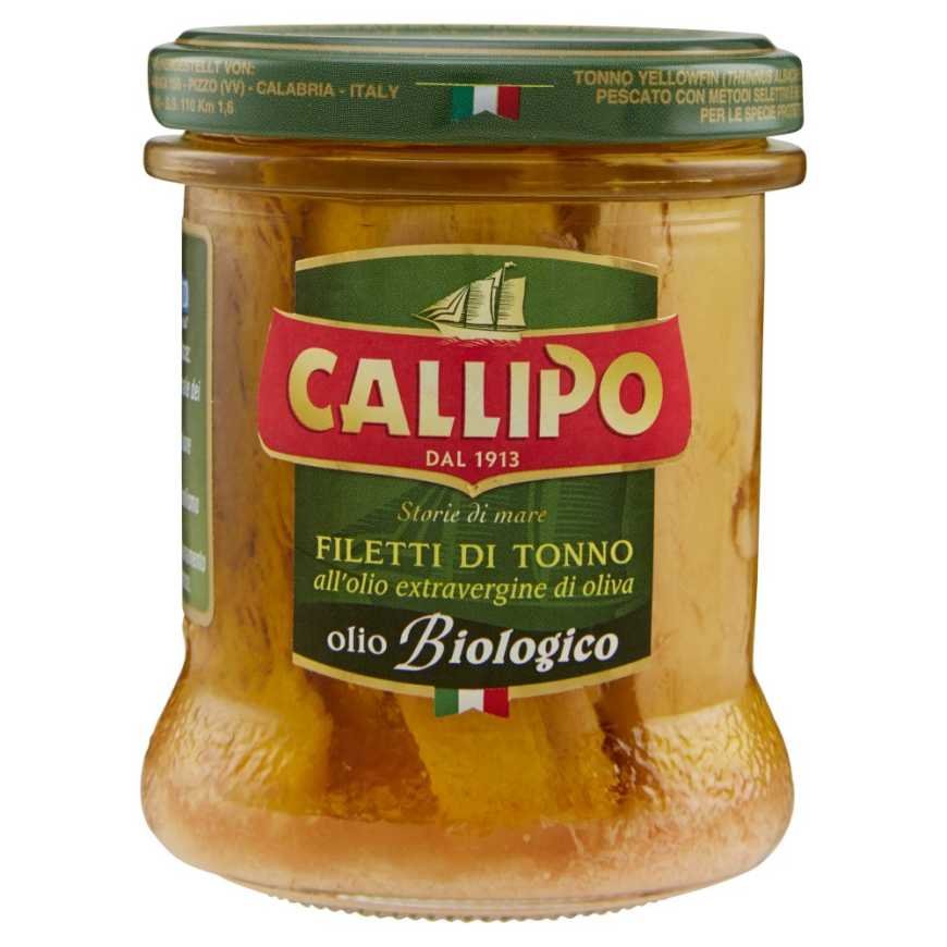 Callipo tuna fillets in organic extra virgin olive oil, 170 g
