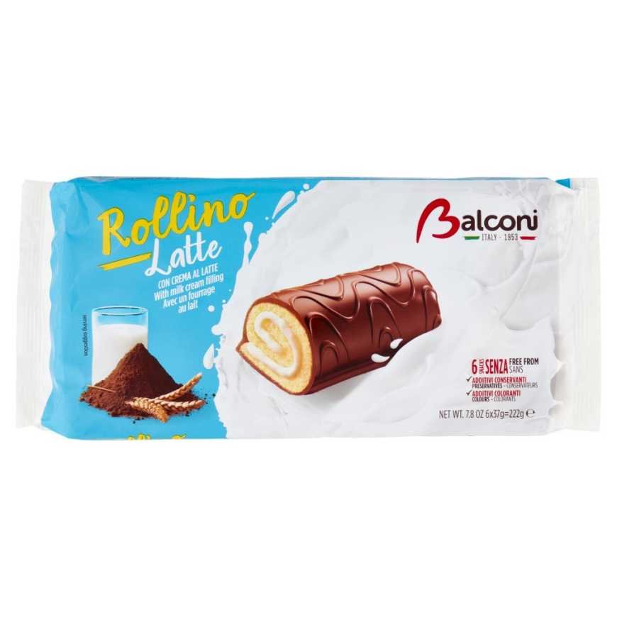 Balconi Роллино с молочным кремом, 222 г, 6 шт.
