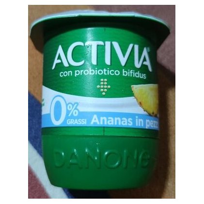 Activia Danone йогурт ананас 0% жирности, 4х125 г