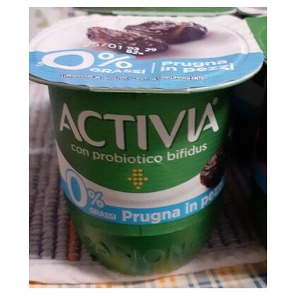 Activia Danone йогурт чернослив 0% жирности, 4х125 г
