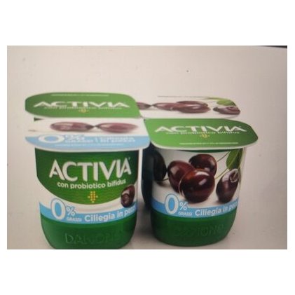 Activia Danone cherry 0% fat yogurt, 4х125 g