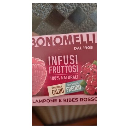 Bonomelli Raspberry and redcurrant herbal infusion, 10 tea bags