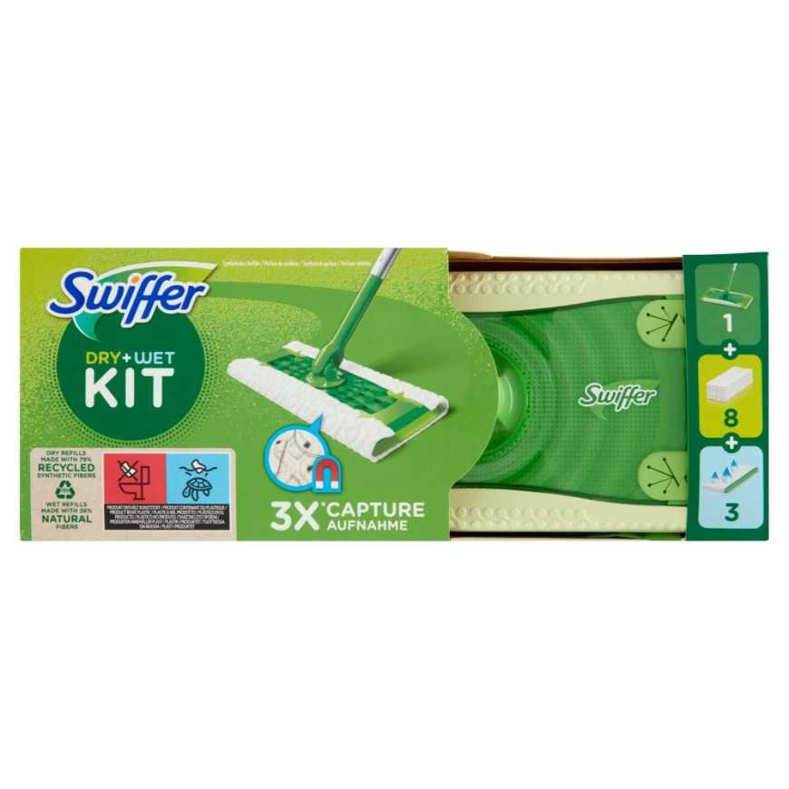 Swiffer набор: 8 салфеток + 3 влажные салфетки