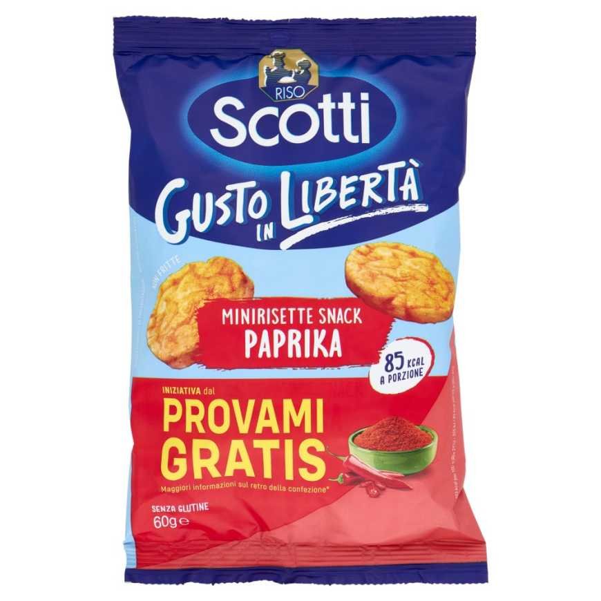 Riso Scotti Рисовые снеки со вкусом паприки "le Risette", 60 г