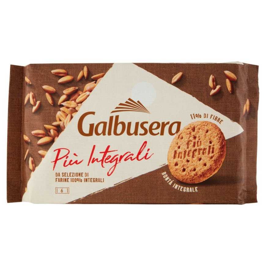 Galbusera цельнозерновое печенье Piu' Integrali, 330 г