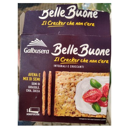 Galbusera крекеры BelleBuone с овсом и миксом семян, 200 г