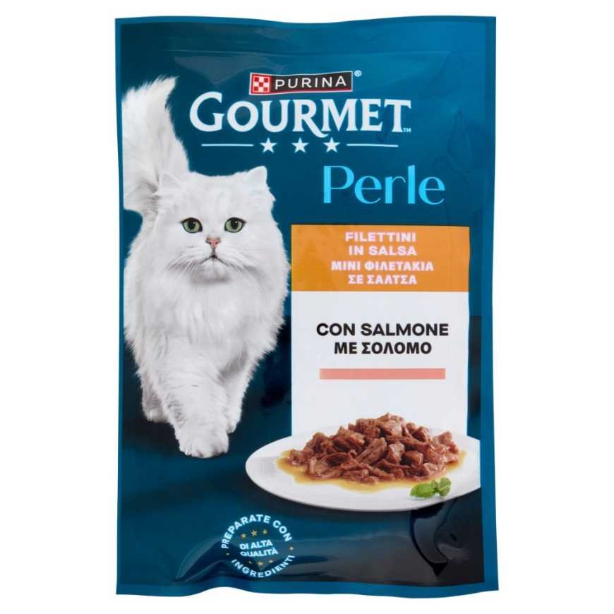 Purina Gourmet Perle мини-филе с лососем, 85 г