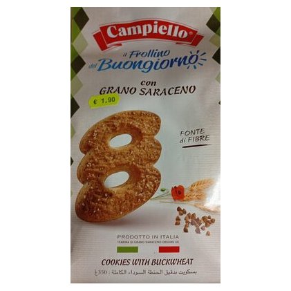 Campiello цельнозерновое печенье с гречневой мукой, 350 г