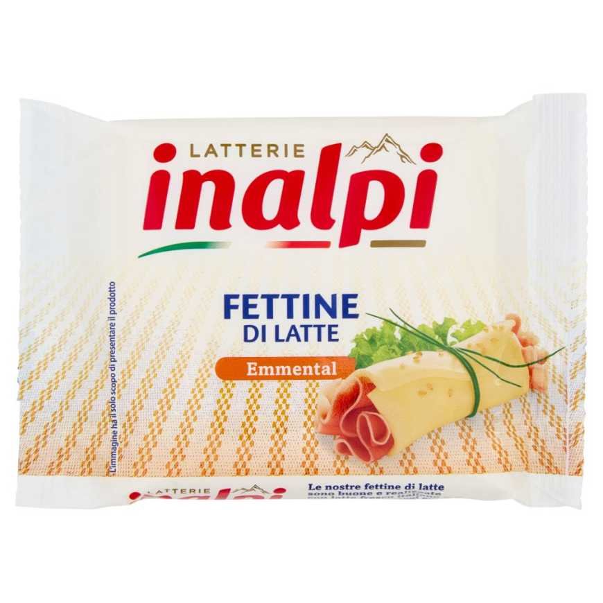 Inalpi Плавленый сыр Fettine di Latte Emmental, 175 г