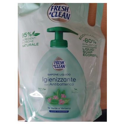 Fresh & Clean жидкое антибактериальное мыло, сменный блок 1 л