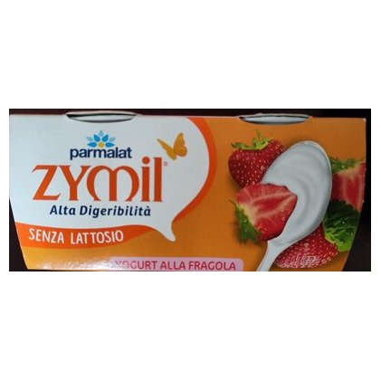 Zymil lactose-free strawberry yogurt, 2x125 g