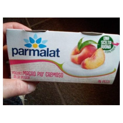 Parmalat кремовый обезжиренный йогурт 0,1% персик, 125 г