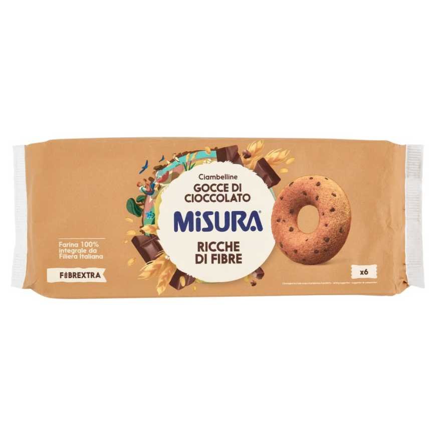 Misura Fibrextra маленькие бублики с шоколадными каплями, 6 шт., 230 г