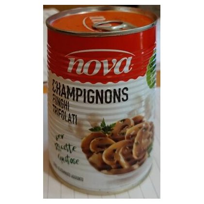 Nova sautéed button mushrooms in oil, 425 ml