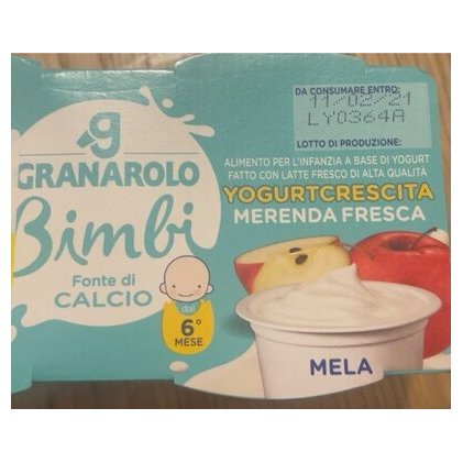 Granarolo детский йогурт со вкусом яблока, 100 г x 2