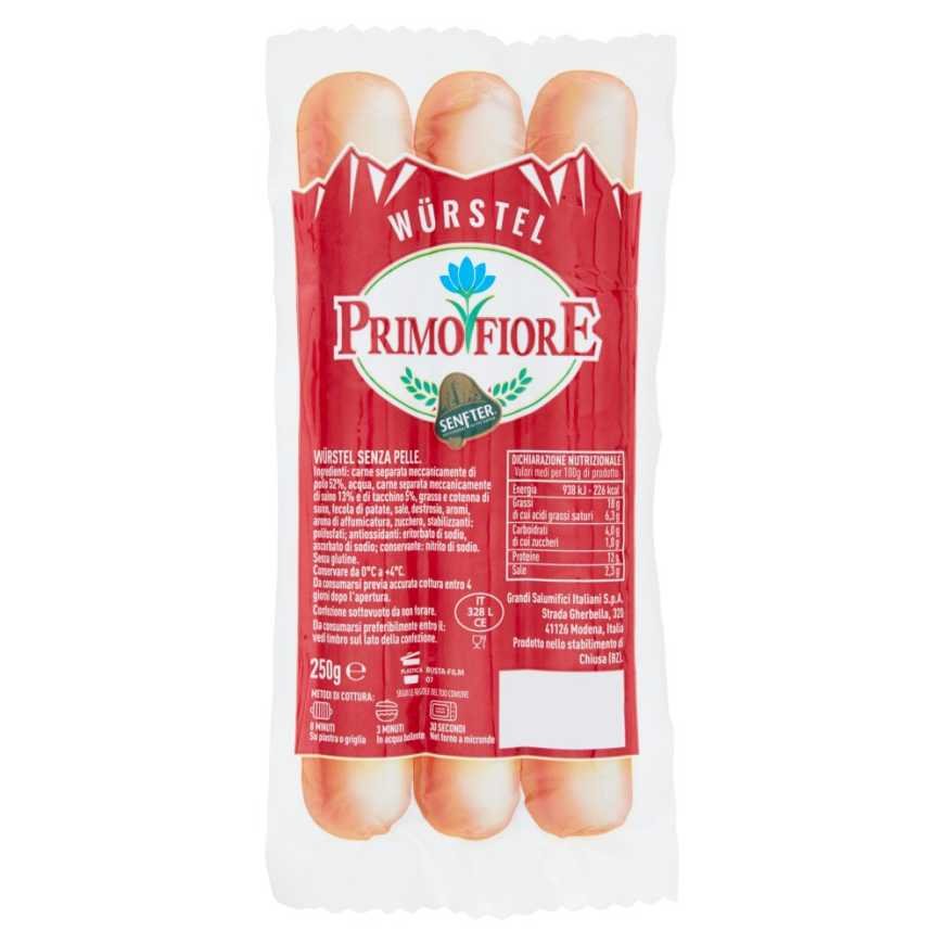 Primo Fiore Frankfurters, 250 g