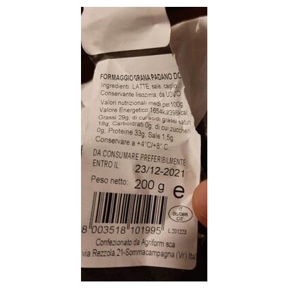 Agriform Grana Padano Riserva aged 20 months, 200 g