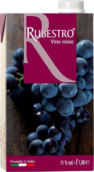 Rubestro Красное сухое вино Rosso D'Italia Brick, 1 л, 11,5%