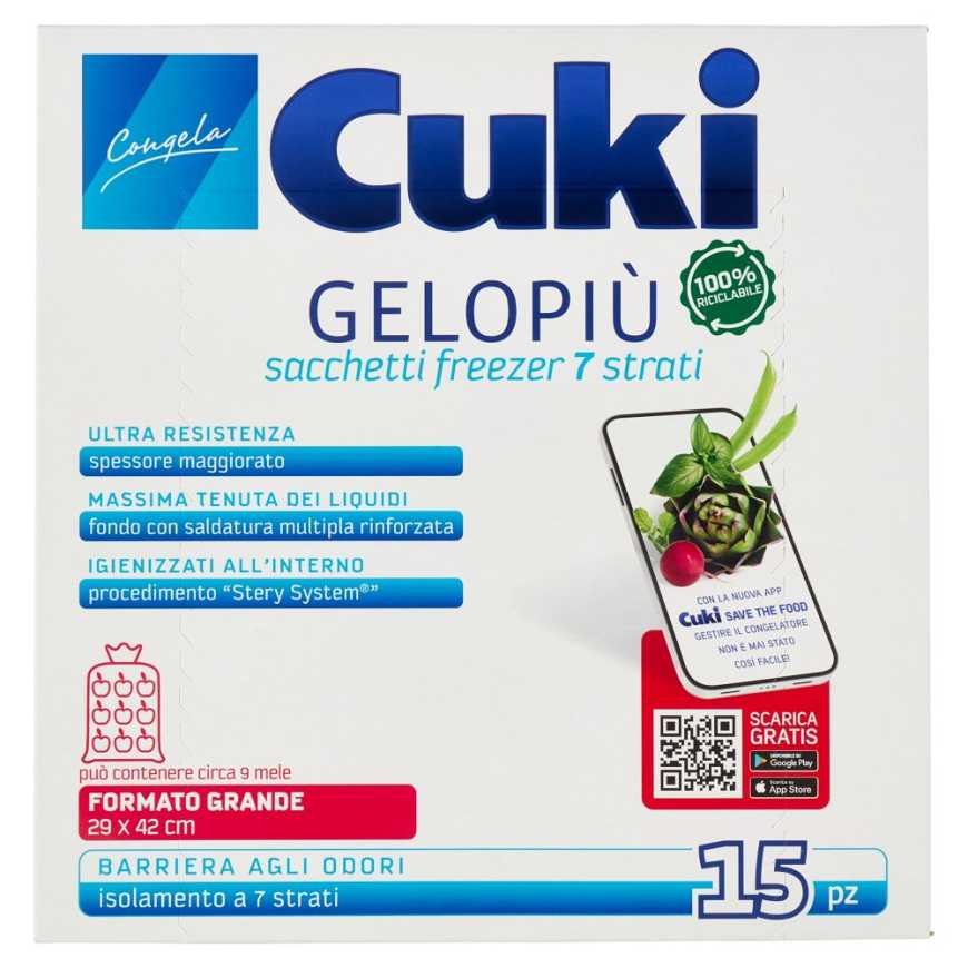 Cuki Sacchetti Gelo Piu' Пакеты для заморозки большие, 29 × 42 см, 15 шт.