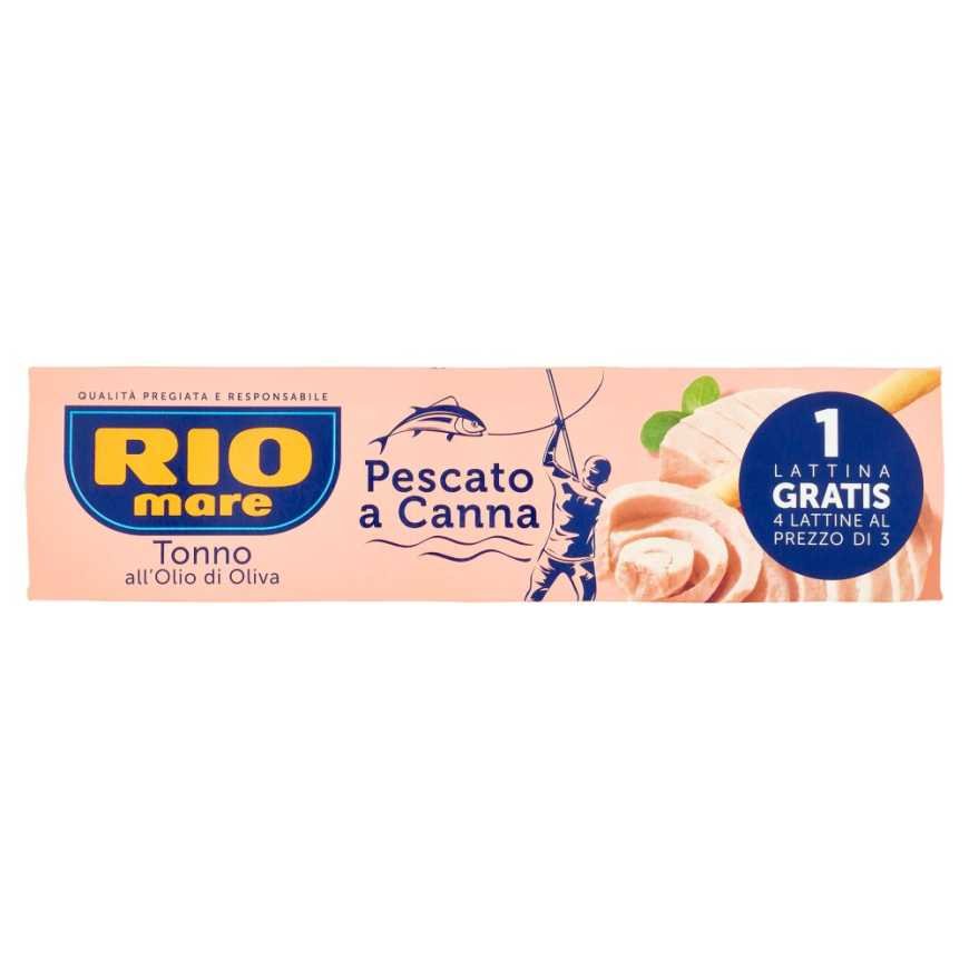 Rio Mare тунец в оливковом масле ручного лова, 4 × 80 г