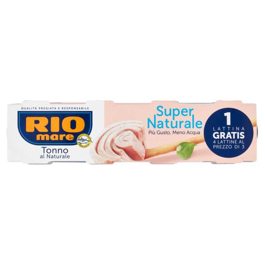 Rio Mare Тунец Super Naturale, 3 + 1 шт. × 56 г