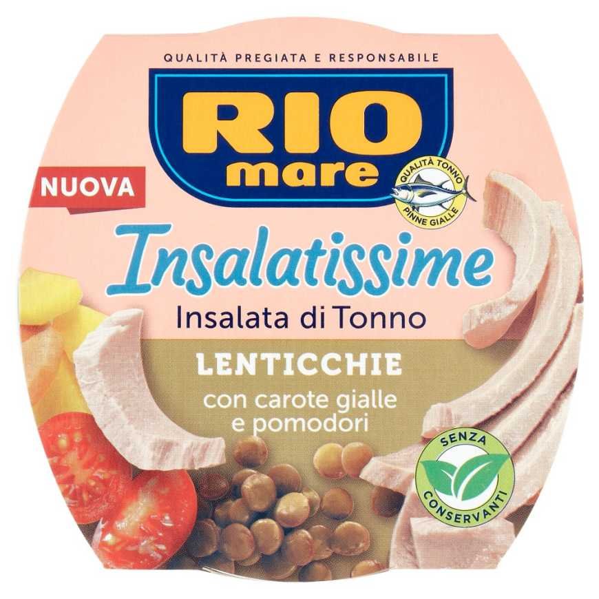 Rio Mare салат из тунца с чечевицей, желтой морковью и томатами Insalatissime, 160 г