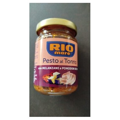 Rio Mare песто с тунцом, баклажанами и вялеными томатами, 130 г