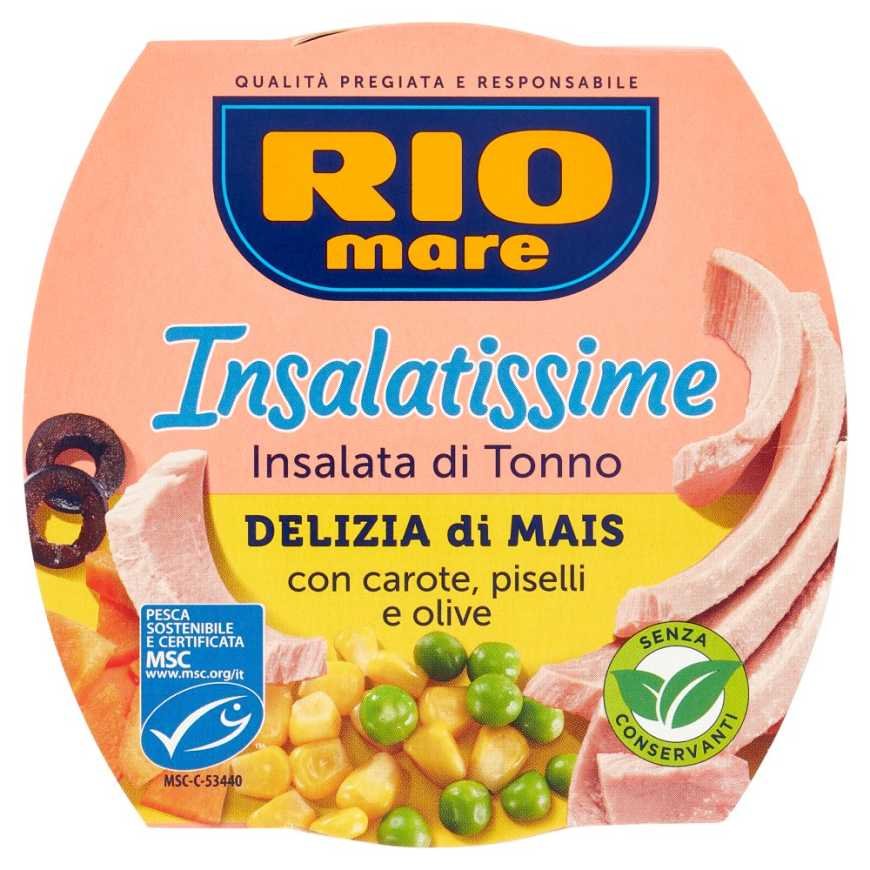 Rio Mare tuna salad with corn, carrots, green peas and olives Insalatissime, 160 g