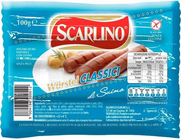 Scarlino Сосиски Boys, 100 г