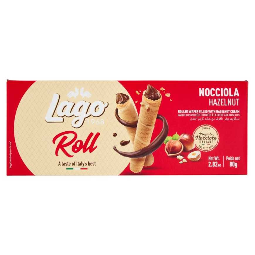 Gastone Lago Вафельный рулетик Roll Break с фундуком, 80 г