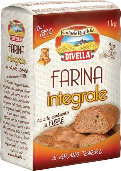 Divella whole wheat flour, 1 kg