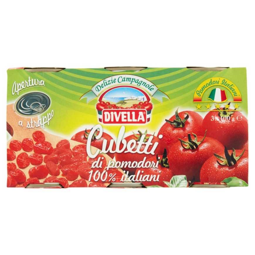 Divella Томаты кубиками, 400 г, 3 шт.