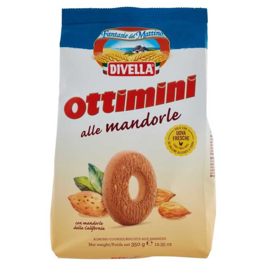 Divella печенье Ottimini с миндалем, 350 г