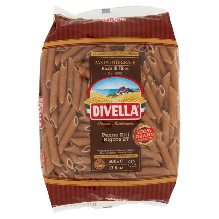 Divella цельнозерновые пенне зити ригате, 500 г