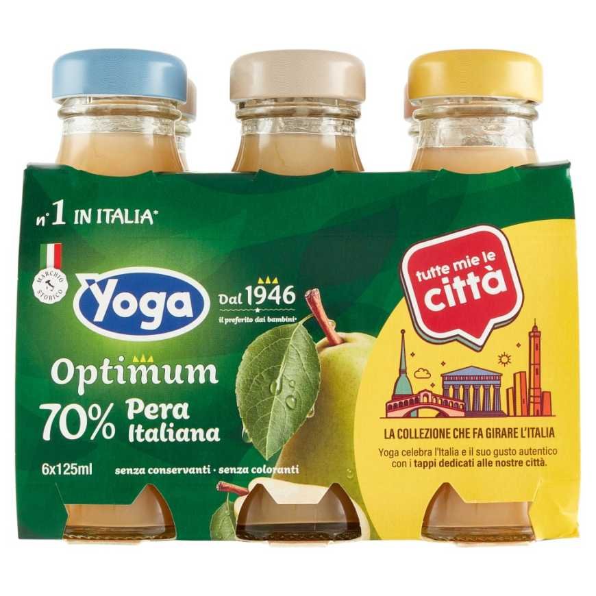 Yoga Optimum 70% Italian pear nectar (70%), 6 × 125 ml