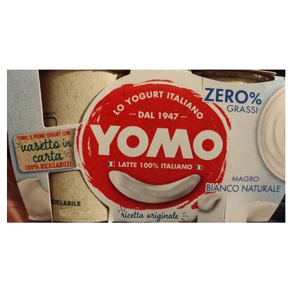 Yomo обезжиренный белый натуральный йогурт 0,1%, 125 г х 2