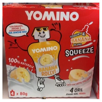 Yomo Yomino йогурт с бананом, 4х80 г