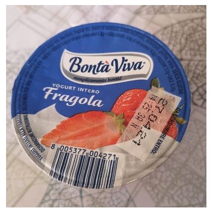 Bontà Viva йогурт натуральный со вкусом клубники, 125 г