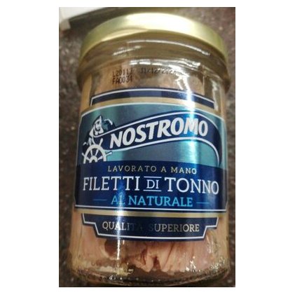 Nostromo филе тунца в собственном соку, стеклянная банка, 180 г