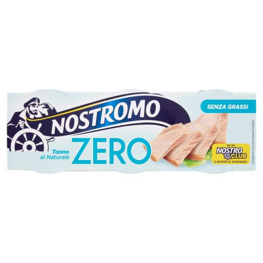 Nostromo tuna in natural water zero fat, 3 × 65 g
