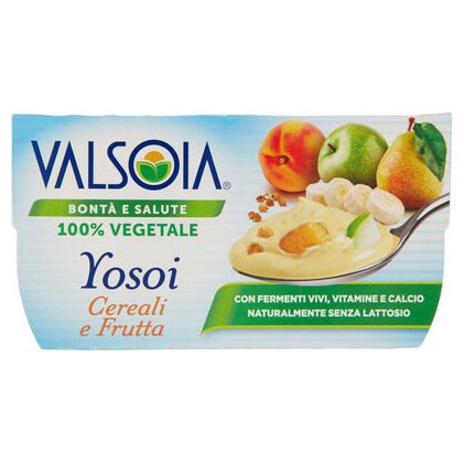 Valsoia Yosoi йогурт соевый злаки и фрукты, 2 шт., 125 г