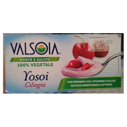 Valsoia Yosoi йогурт соевый со вкусом вишни, 2 шт., 125 г