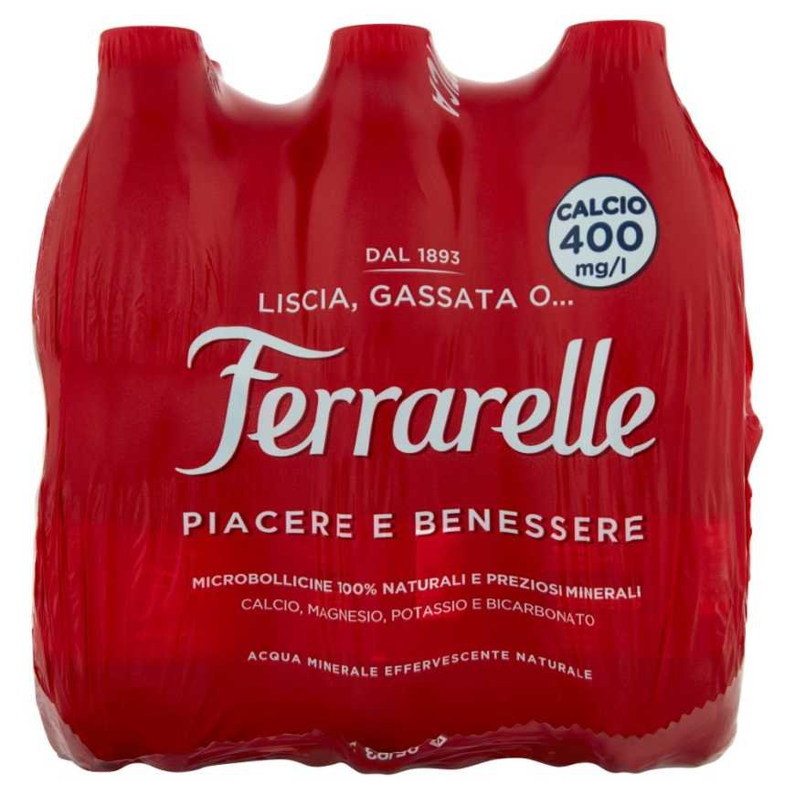 Ferrarelle минеральная вода естественно газированная, 0,5 л