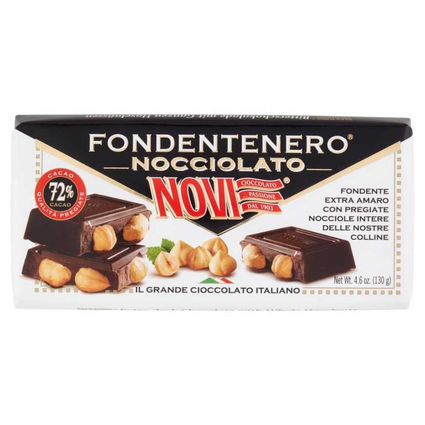 Novi Gran Nocciolato Nero 72% dark chocolate with hazelnuts, 130 g